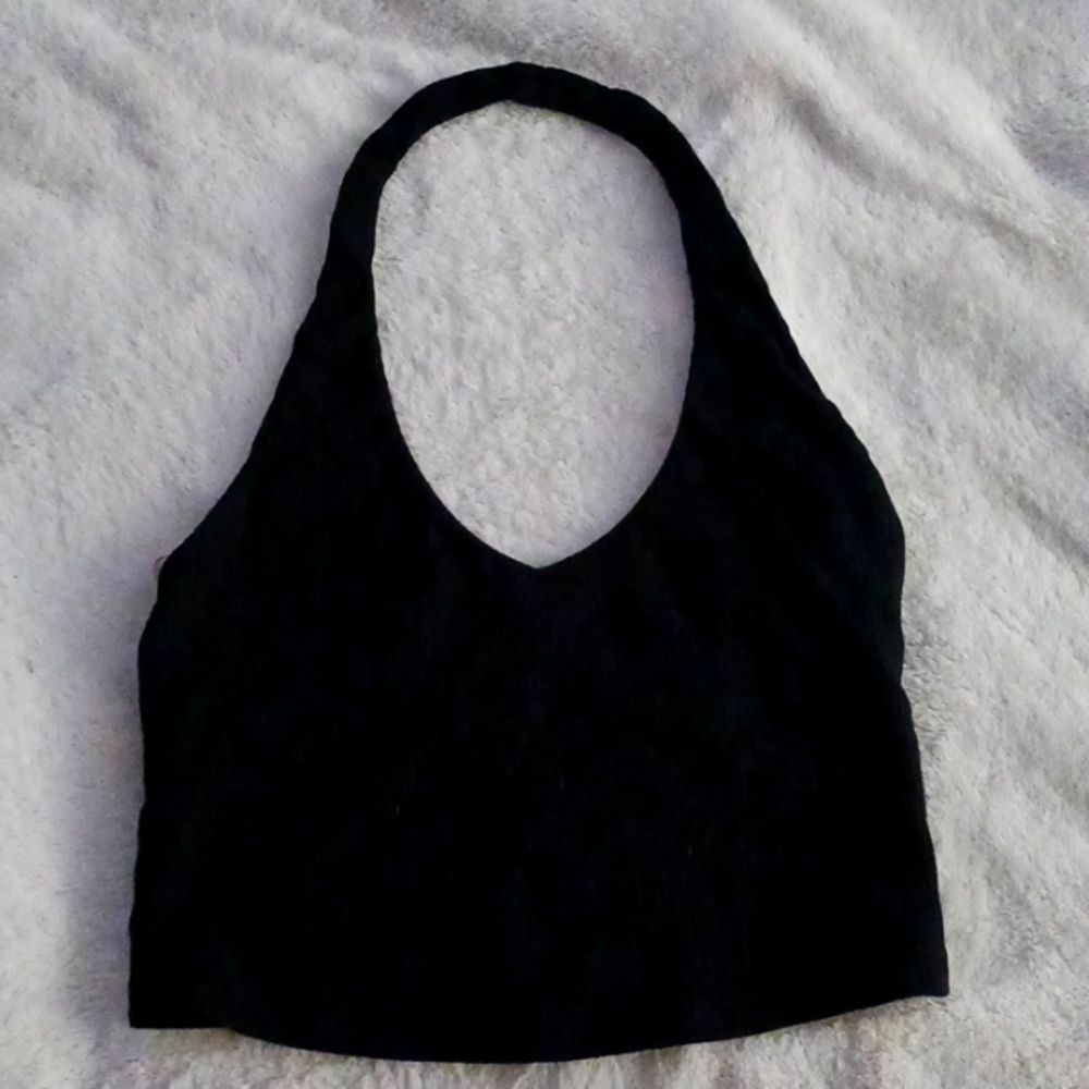 Black Halter CropTop